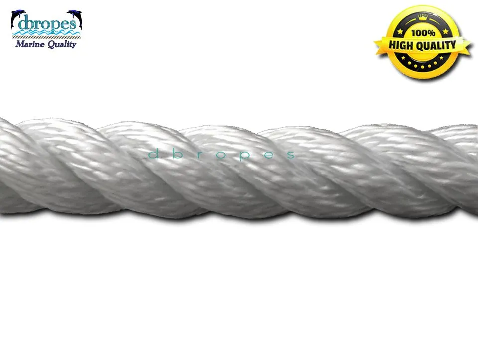 1/2" X 7.5' and 3/4" X 17.5' Three Strand Mooring Pendant 100% Nylon Rope with Galvanized Thimble and straight whip.