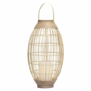 14.5" Tan Oval Lantern