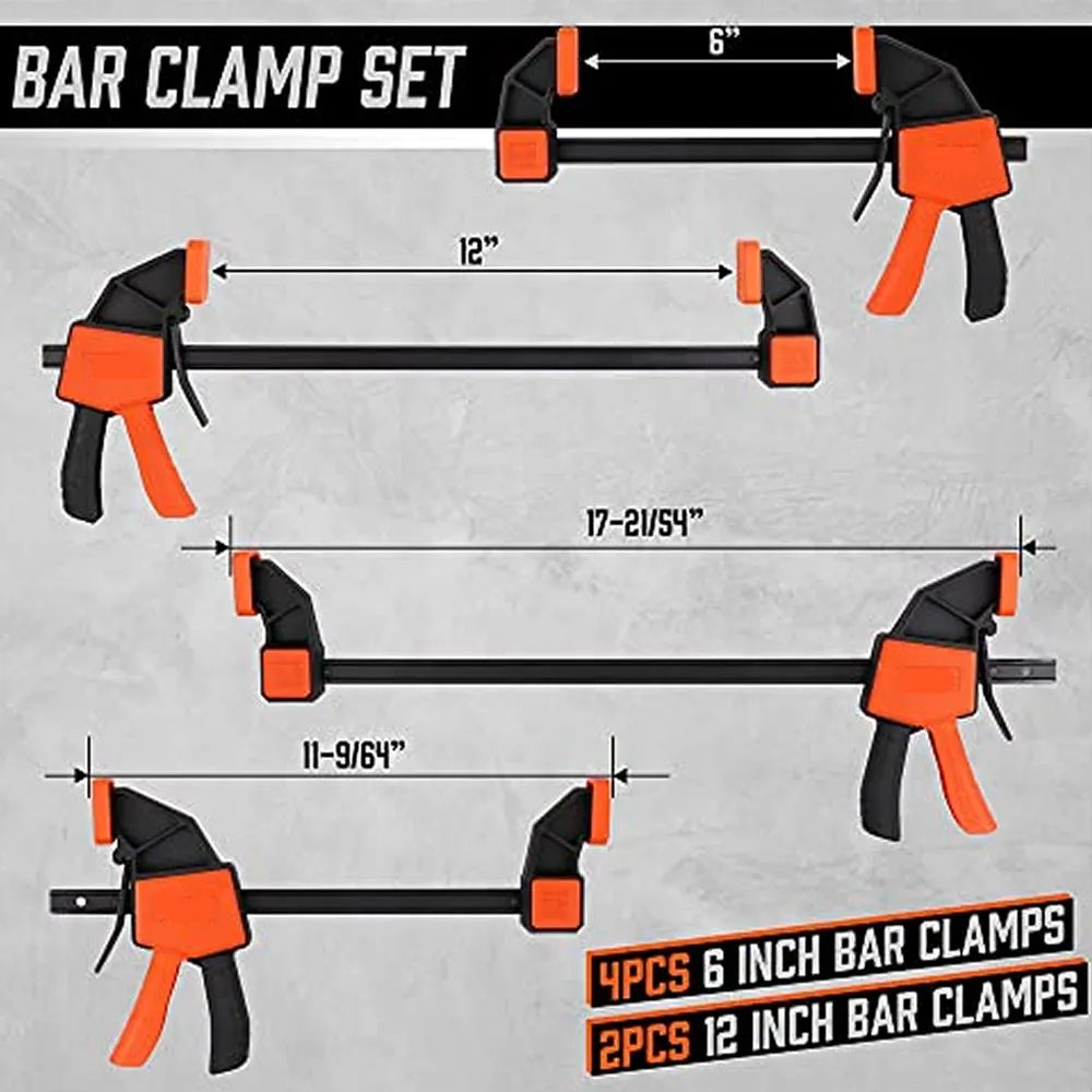 2-Piece 6" Spreader Woodworking Clamps
