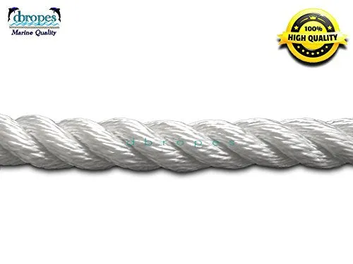 3/8" X 6' Three Strand Mooring Pendant 100% Nylon Rope with SS Thimble. (Tensile Strength 3800 Lbs.) Made in USA. FREE EXPEDITED SHIPPING