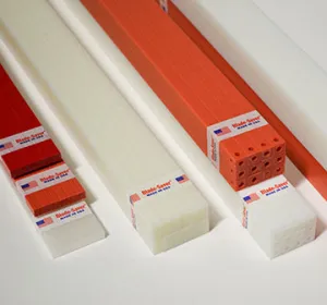 39.375" x 0.394" x 0.394" Herculite Plastic Cutting Sticks - Box of 12