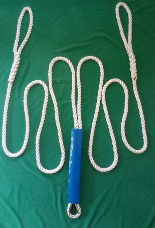 5/8" X 12' Three Strand Anchor Snubber Line Bridle with Galvanized or SS Shackle