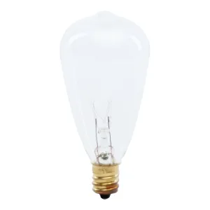 7W Replacement ST12 E12 Dimmable Cone Filament Clear Glass Vintage Edison Incandescent Light Bulb, Soft White (2-Pack)