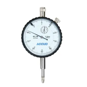 Accud | Dial Indicator Lug Back 5mm Range 16 Mic Res 0-100 Scale