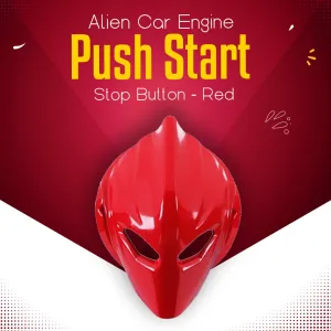 Alien Car Engine Push Start Stop Button - Red