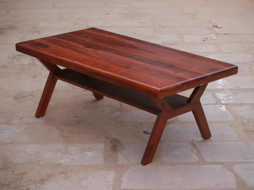 Almaro Woodlaza Wooden Coffee/Center/Centre Table, Sheesham Solid Wood, Honey Finish, 34X20X18 in
