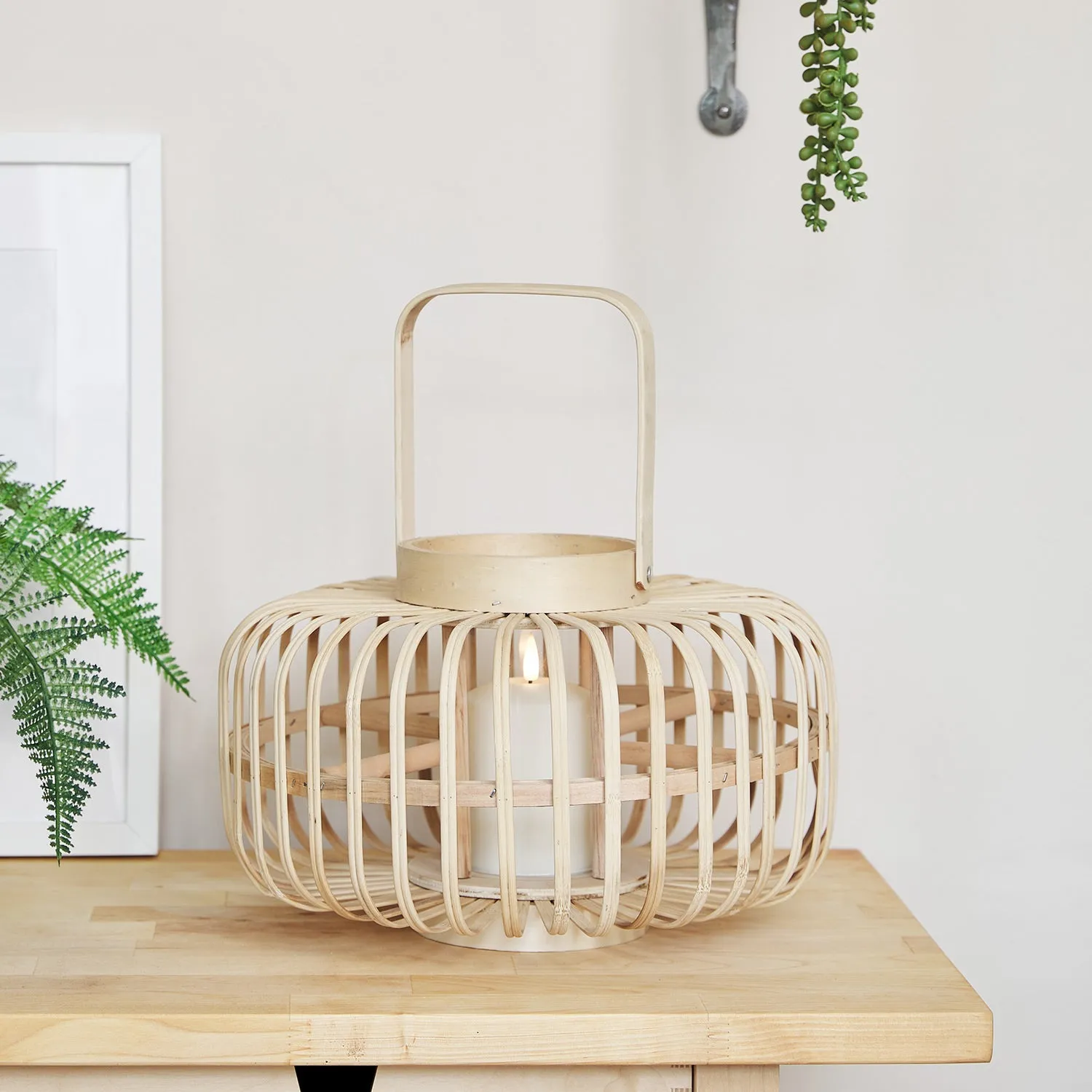 Bamboo Garden Lantern with TruGlow® Candle