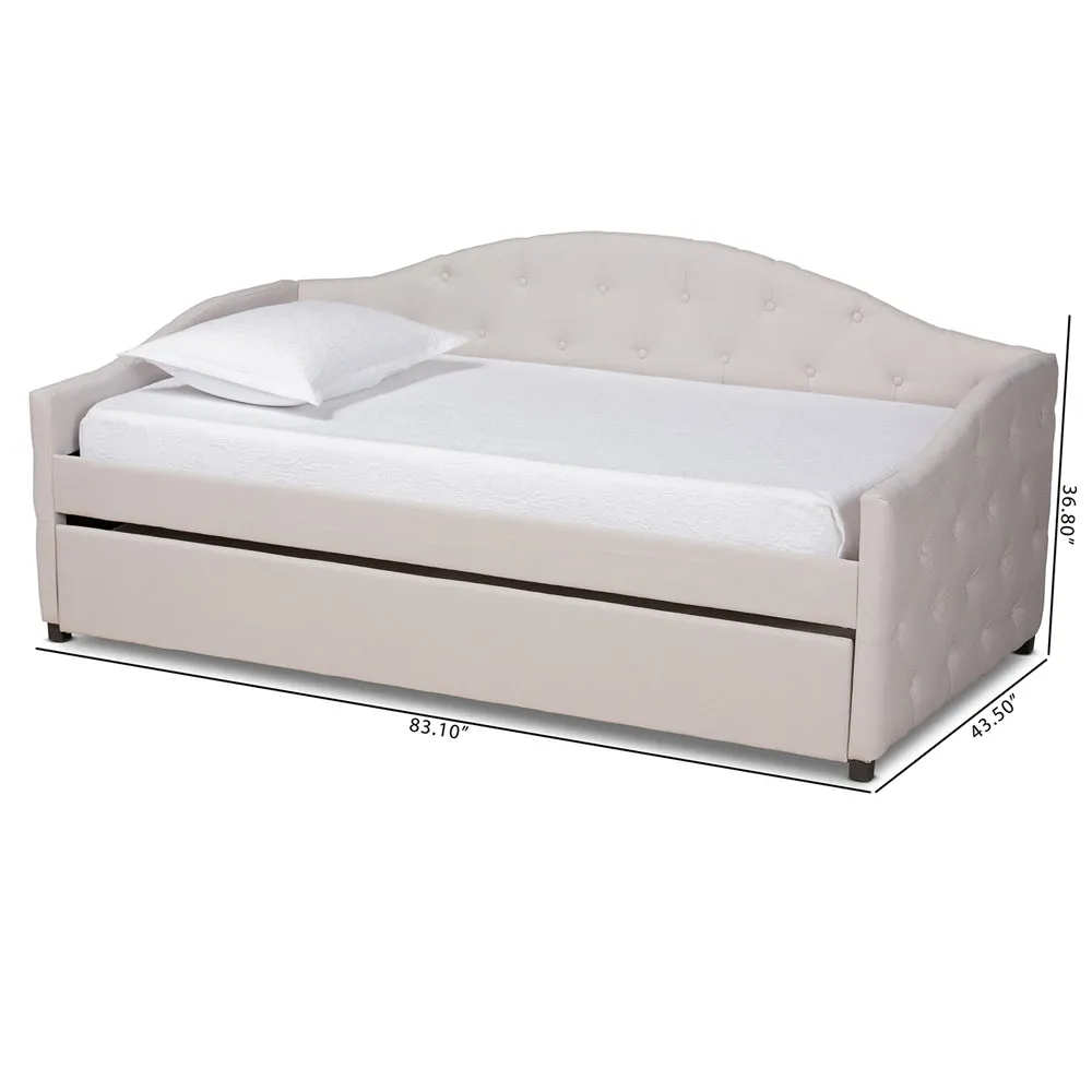 Becker Modern And Contemporary Beige Fabric Twin Size Daybed