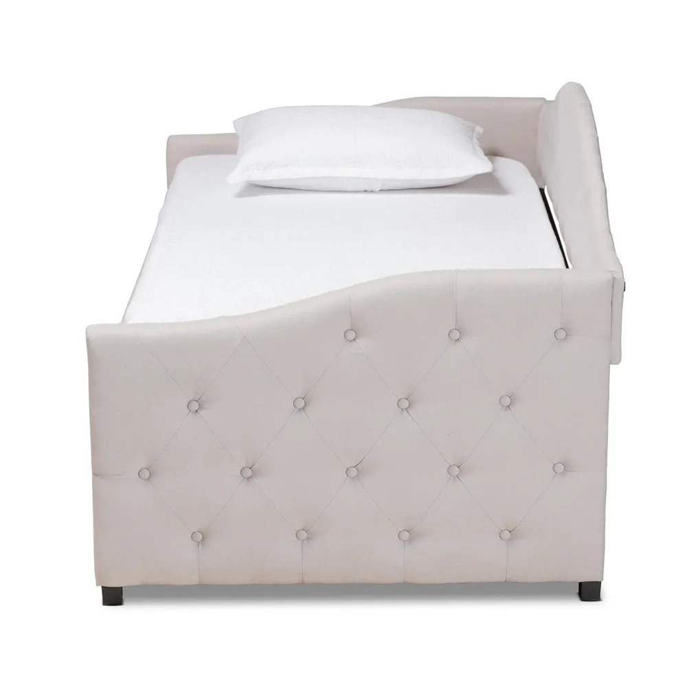Becker Modern And Contemporary Beige Fabric Twin Size Daybed