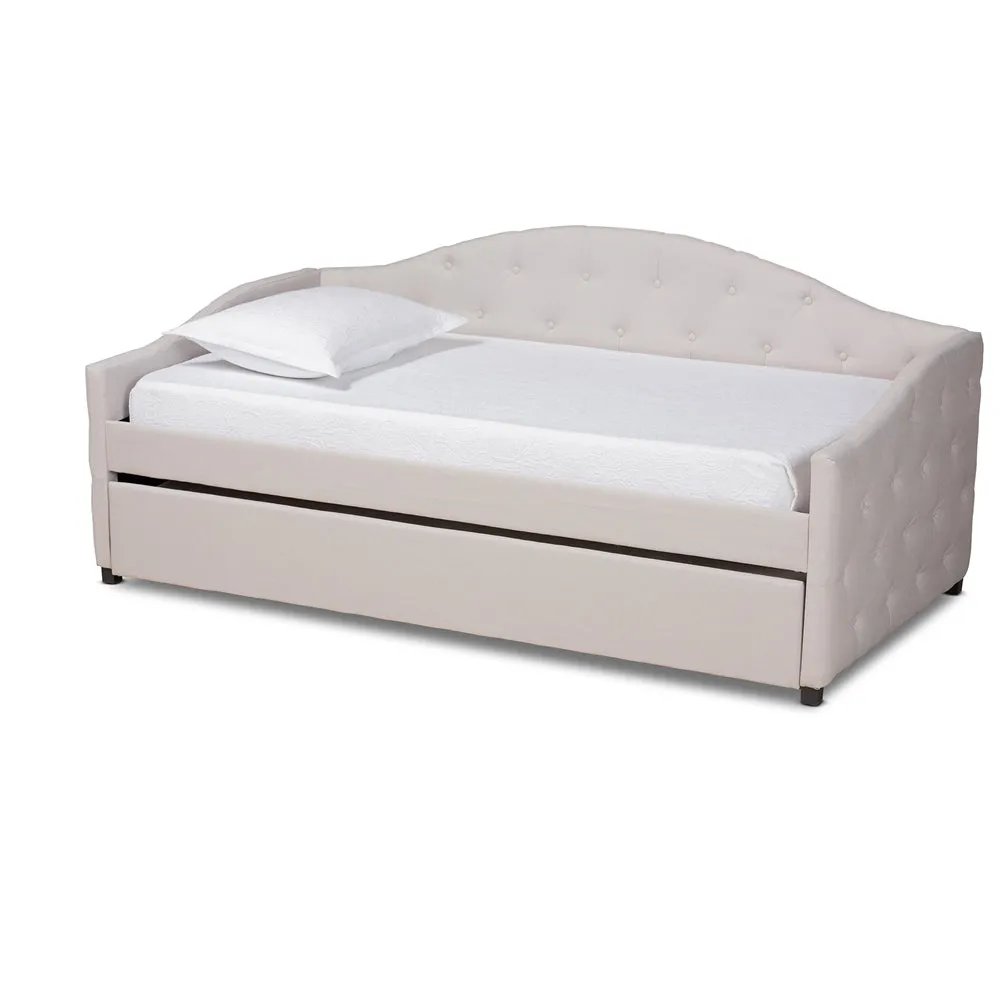 Becker Modern And Contemporary Beige Fabric Twin Size Daybed