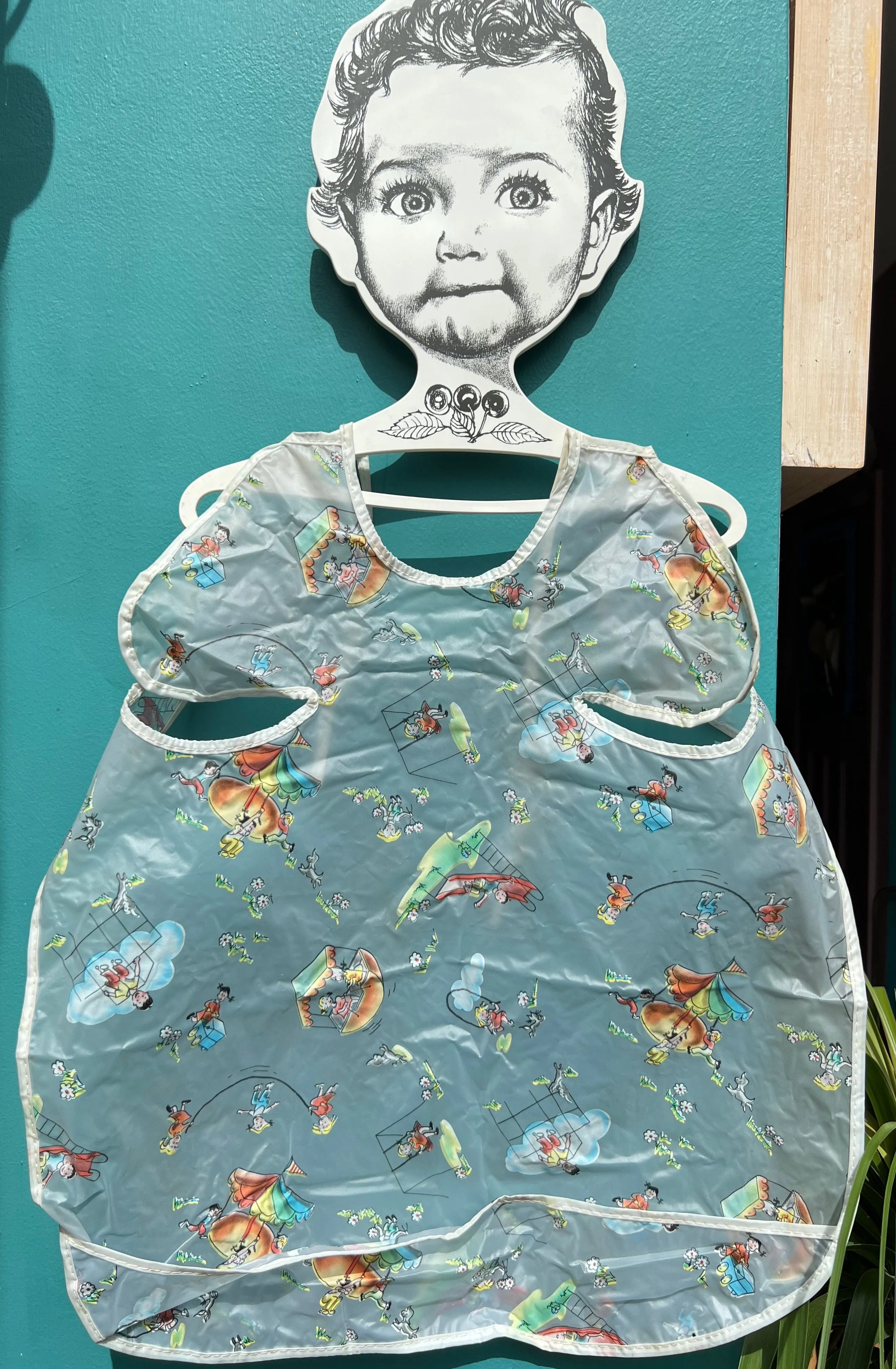 Big 1950s Made in U.S.A  Playground Bib with Shoulders