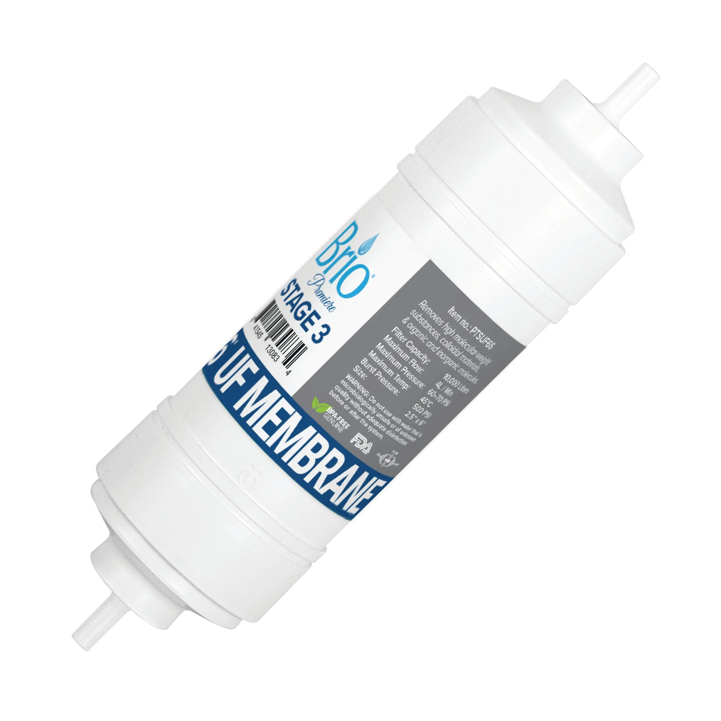 Brio Premier 6" Inline S-Type Ultra Filtration Membrane