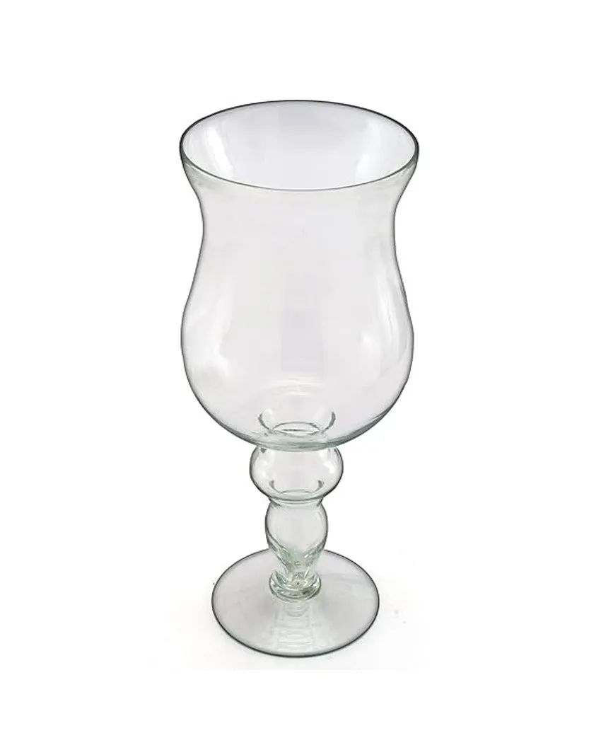 Clear Traditional Craft Samadhan Glass Tea Light Candle Holder | 14 x 8 x 8 inches