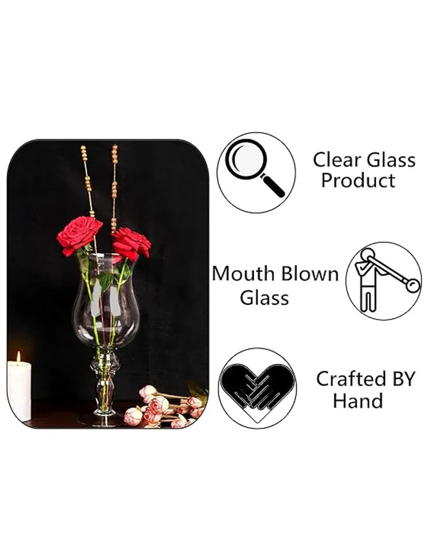 Clear Traditional Craft Samadhan Glass Tea Light Candle Holder | 14 x 8 x 8 inches