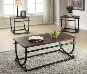 COFFEE TABLE, CHERRY & BLACK