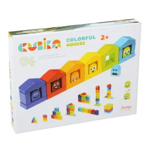 Colorful Houses With Feelings Blocks