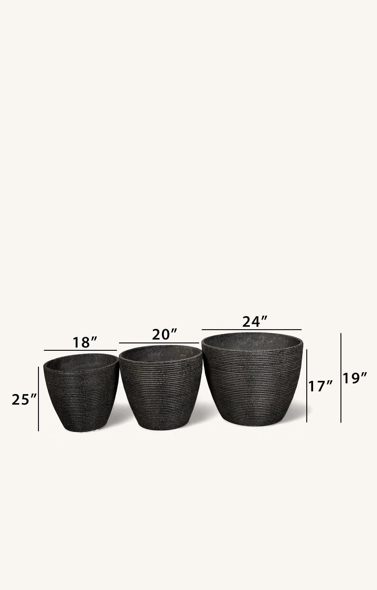 Contemporary Matte Planter Set
