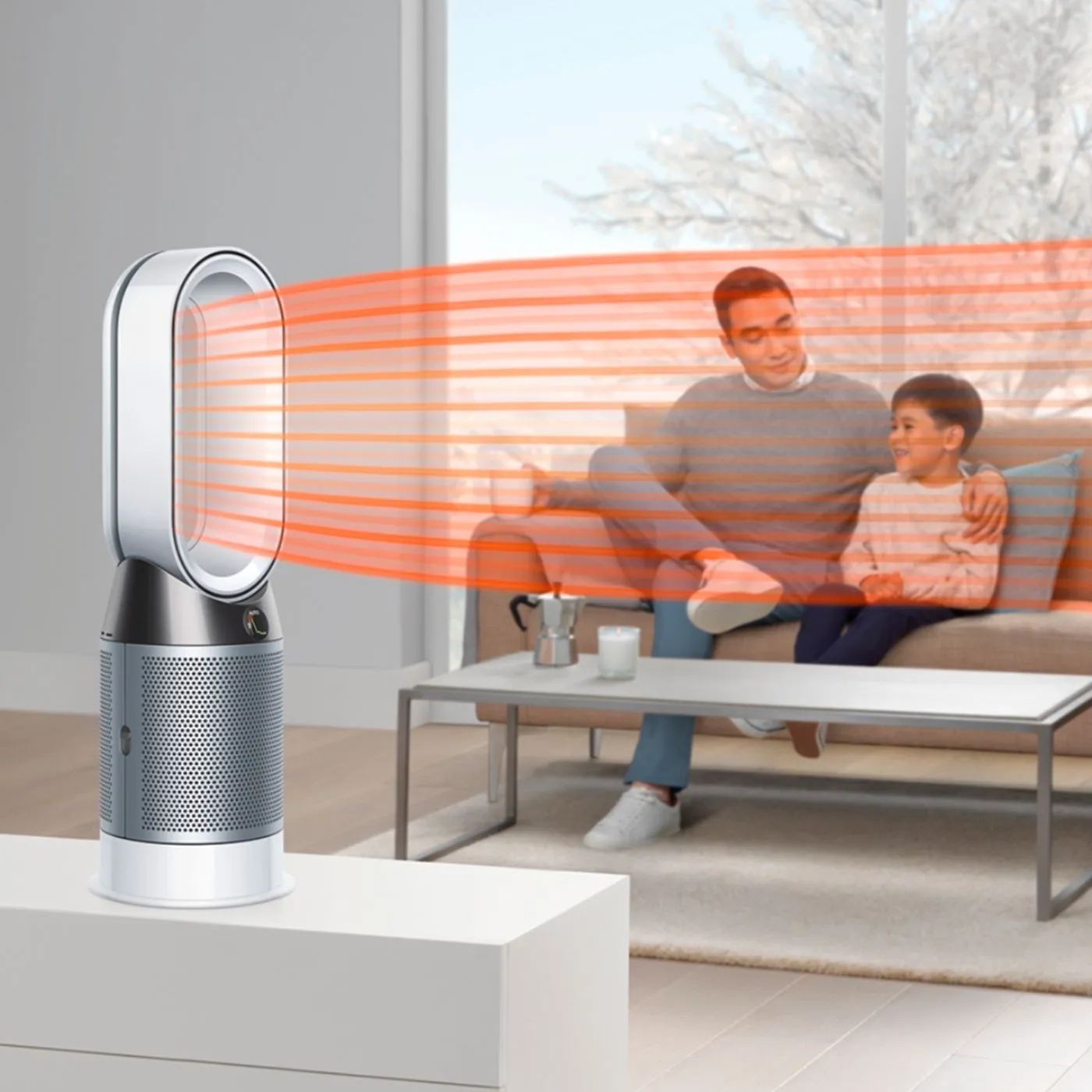 Dyson Pure Hot   Cool HP04 Purifying Heater   Fan, White/Silver