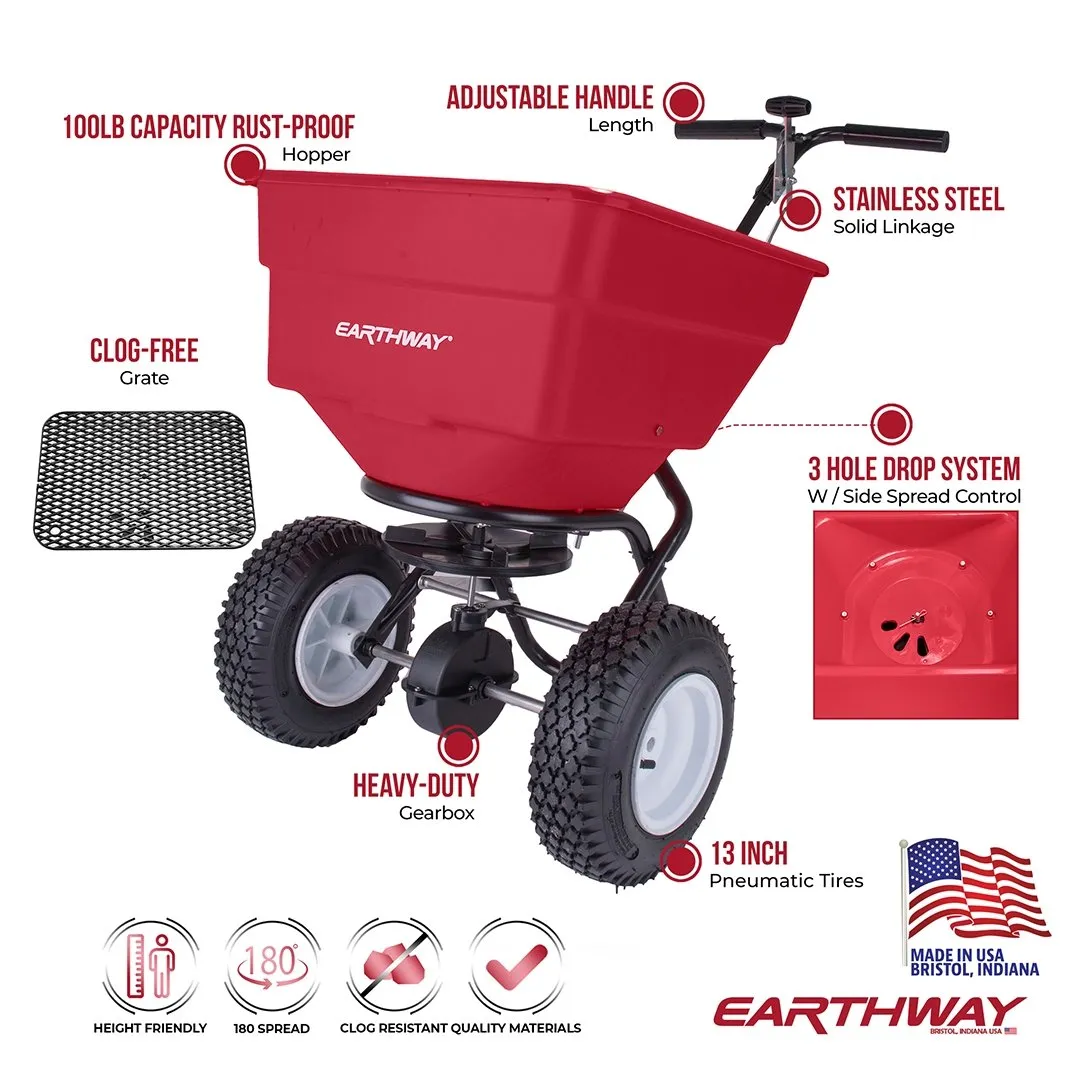 Earthway commercial broadcast seed & fertiliser spreader 45kg