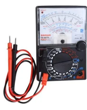 ERH India Battery Powered Multi Tester AC/DC Voltage Current Resistance Decibel Fuse & Diode Protection Meter Tool for Non-magnetic Electronic Level (2000 Counts)