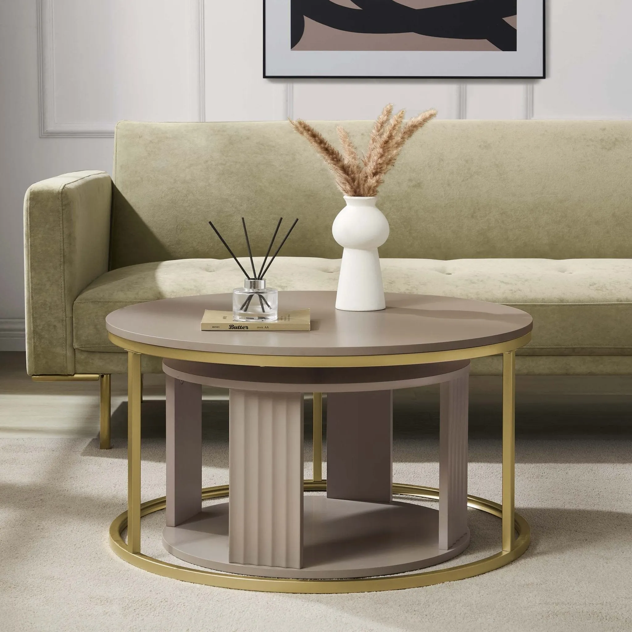 Evie Nesting Coffee Table - Taupe