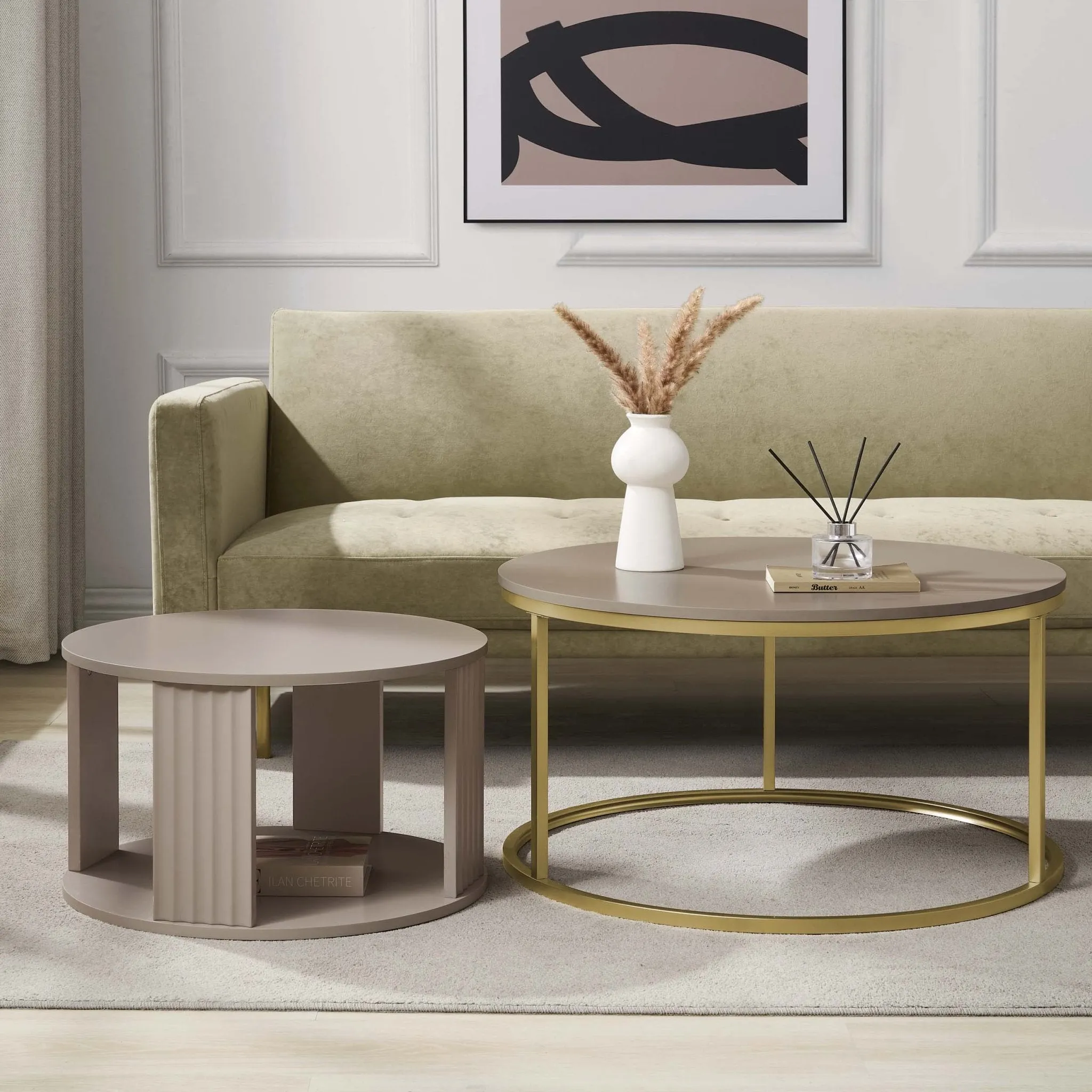 Evie Nesting Coffee Table - Taupe