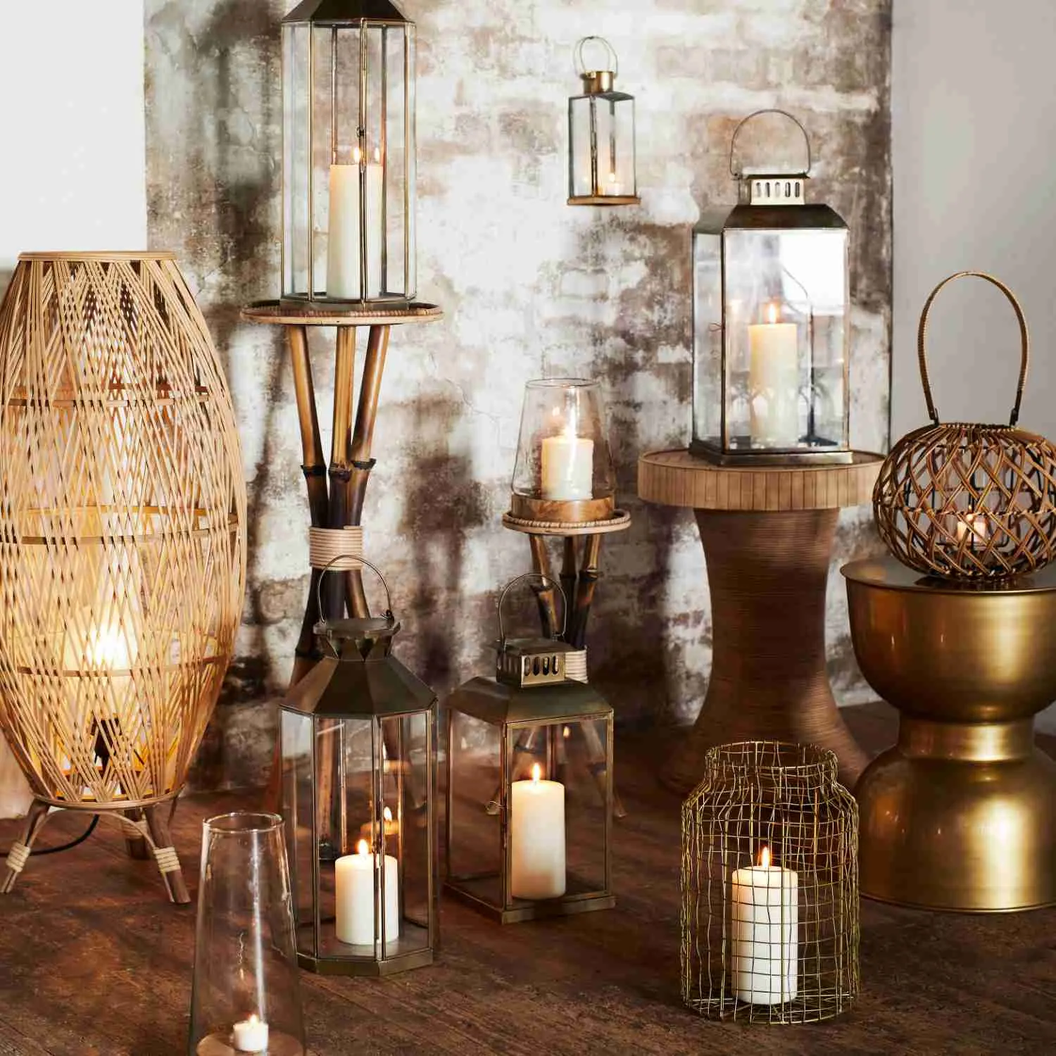 Floor Lanterns | Brass
