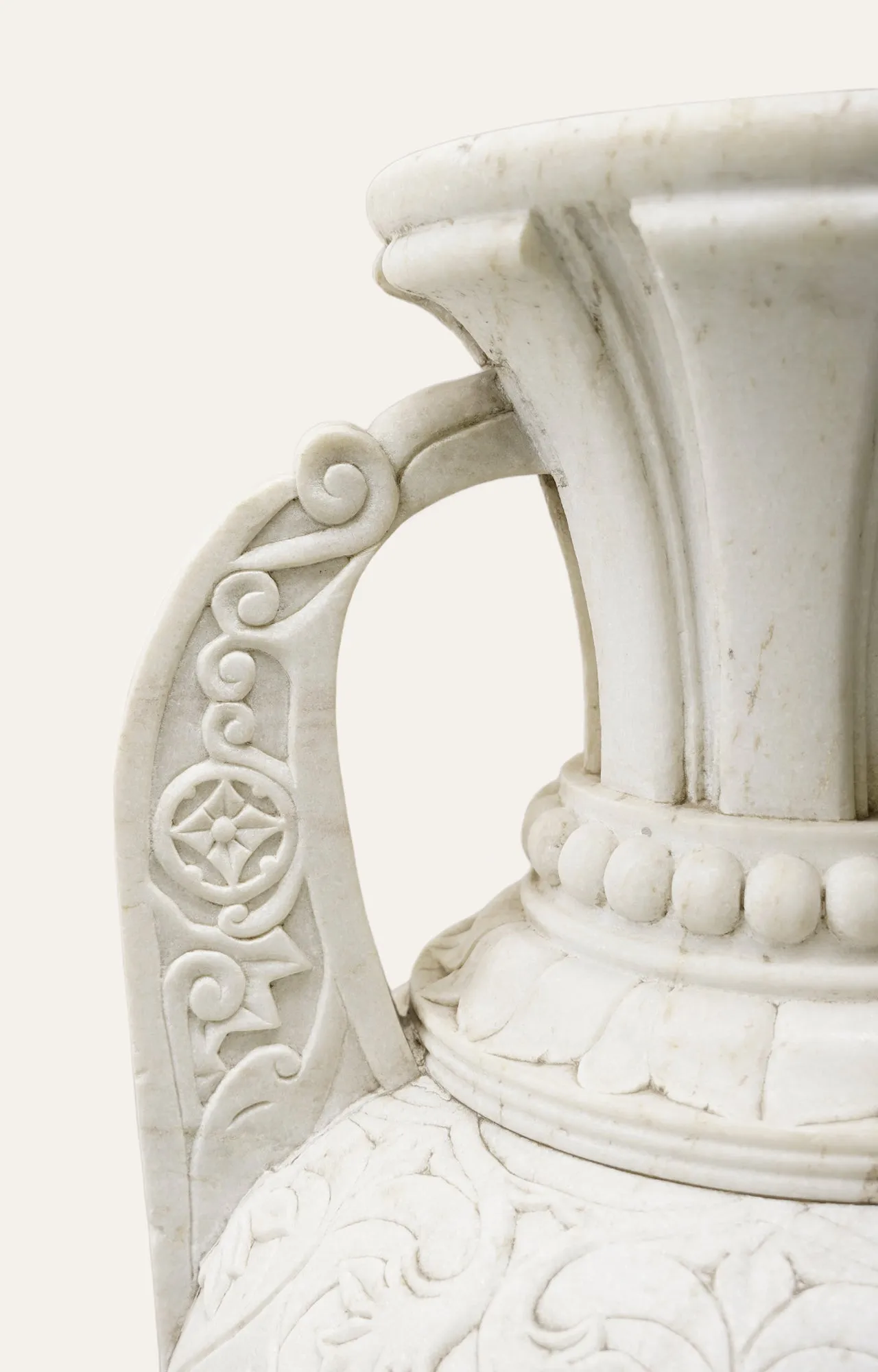Floral Marble Vase Planter