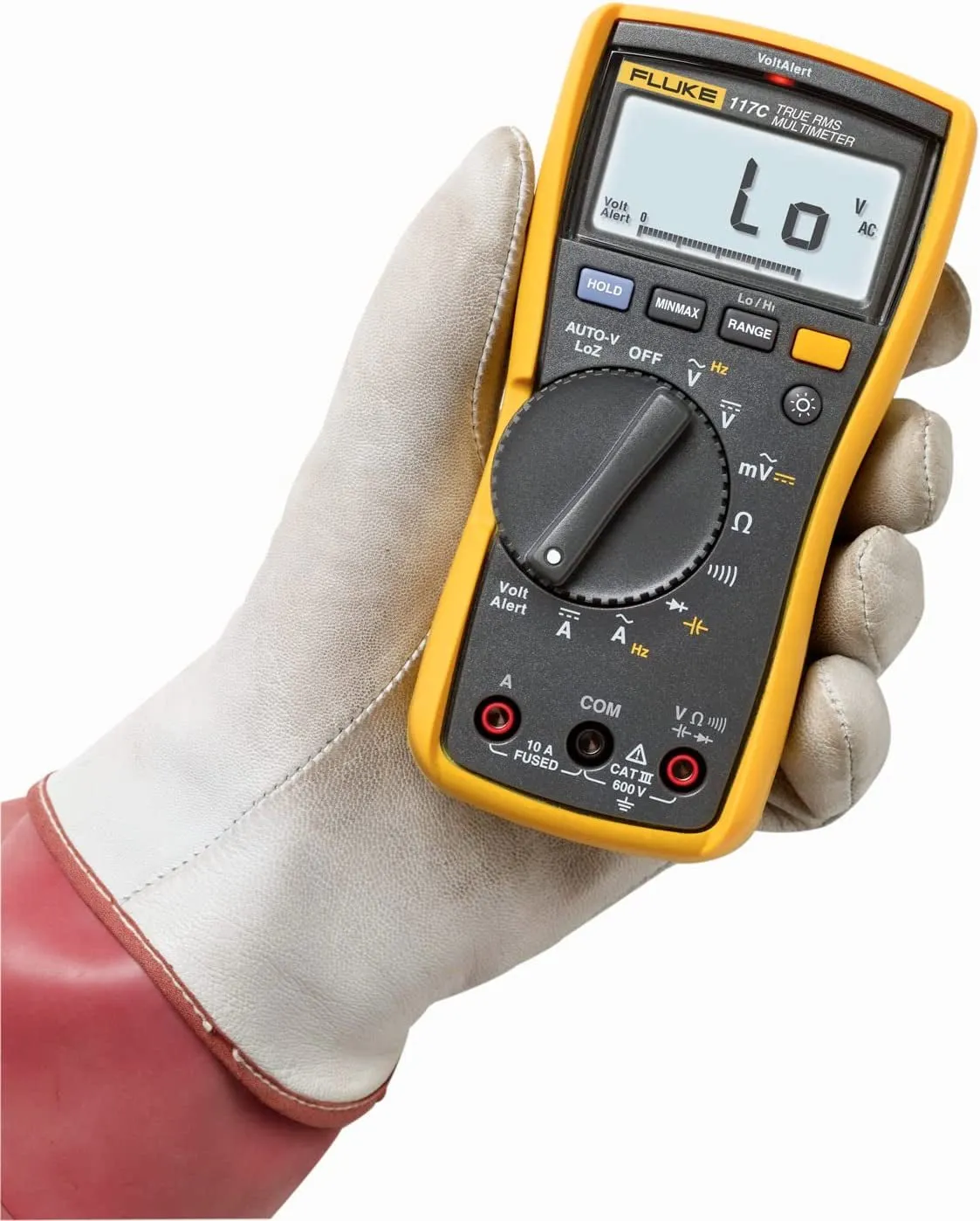 Fluke 117 Digital Multimeter, Non-Contact AC Voltage Detection, Measures Resistance/Continuity/Frequency/Capacitance/Min Max Average, Automatic AC/DC Voltage Selection, Low Impedance Mode