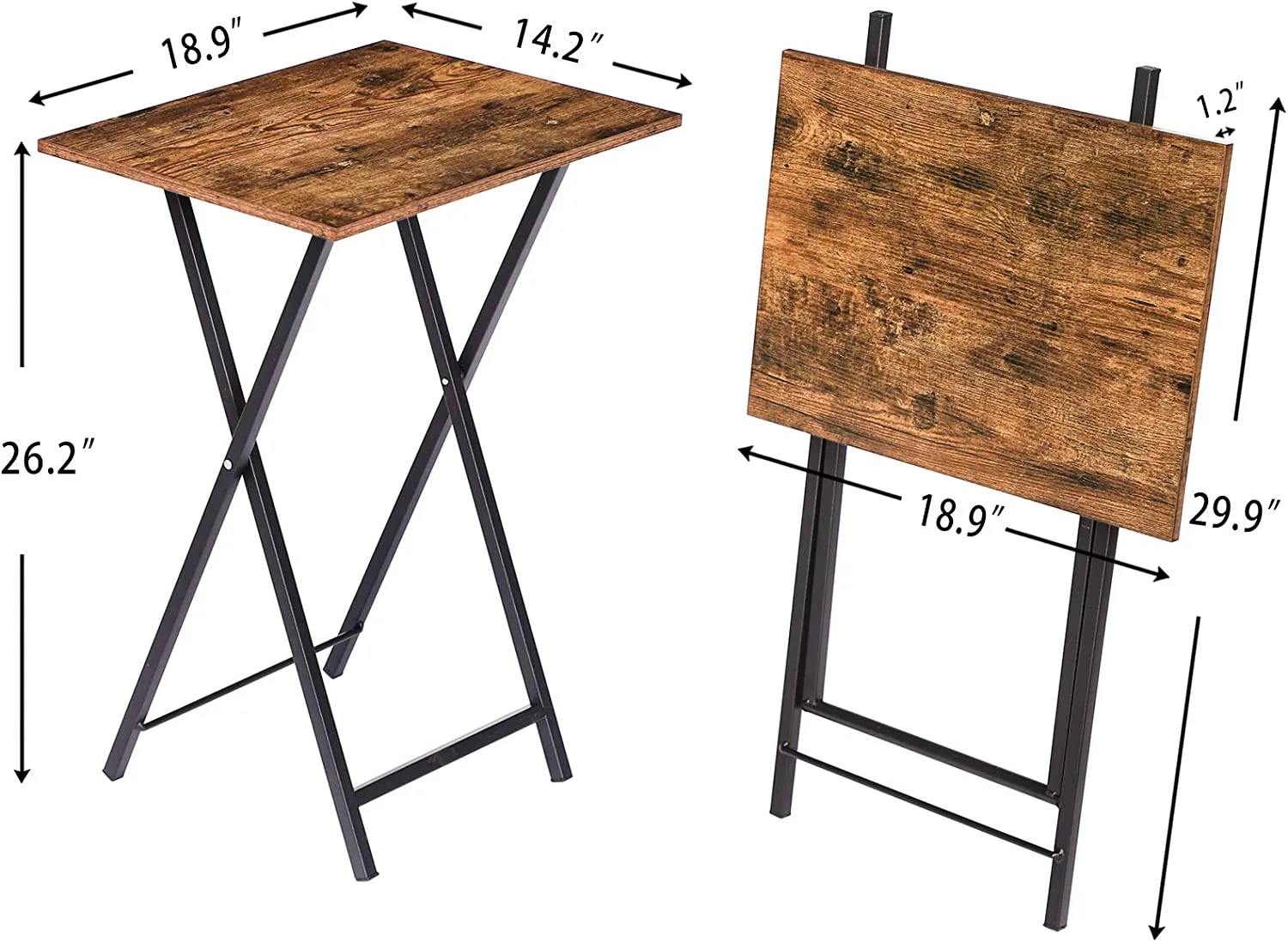 Folding TV Table, TV Tray, Stable Snack Table, Portable Sofaside Table