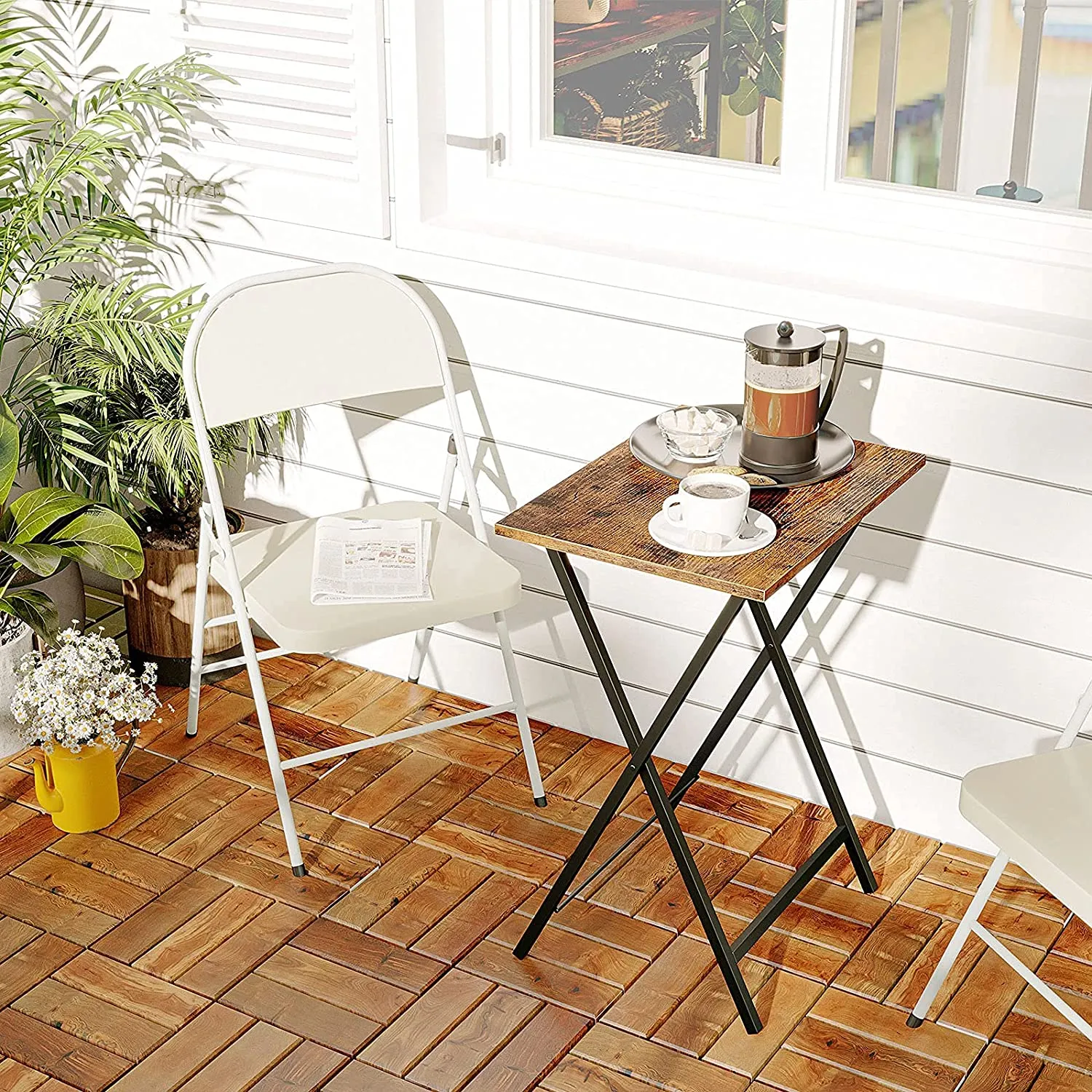 Folding TV Table, TV Tray, Stable Snack Table, Portable Sofaside Table
