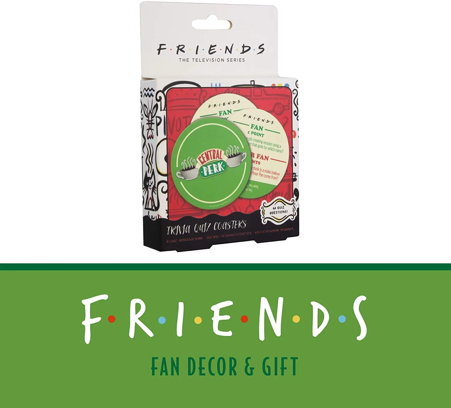 Friends Central Perk Trivia Drink Coasters | Set of 20
