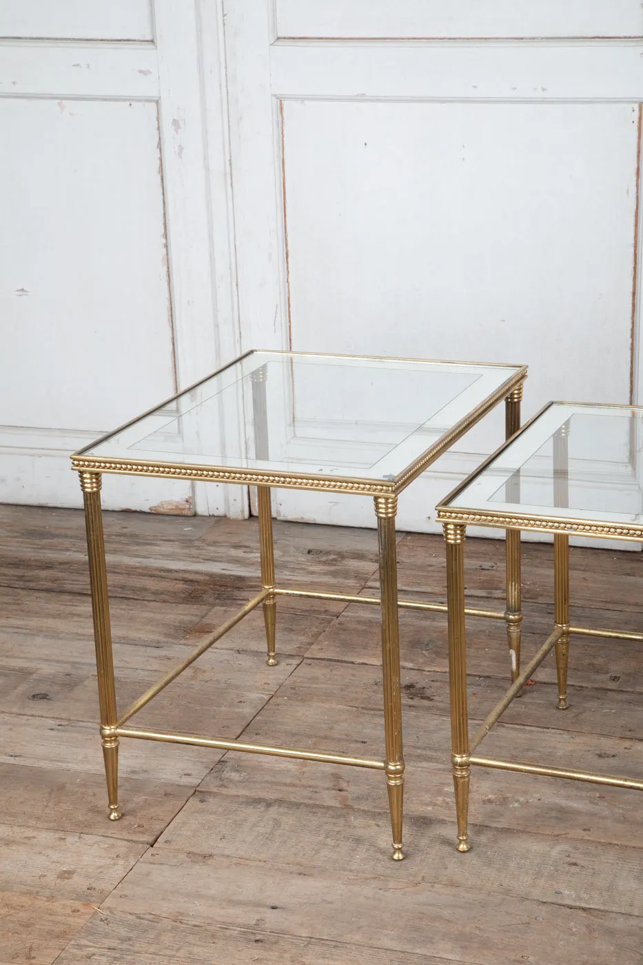 Glass Nesting Tables Set of 3