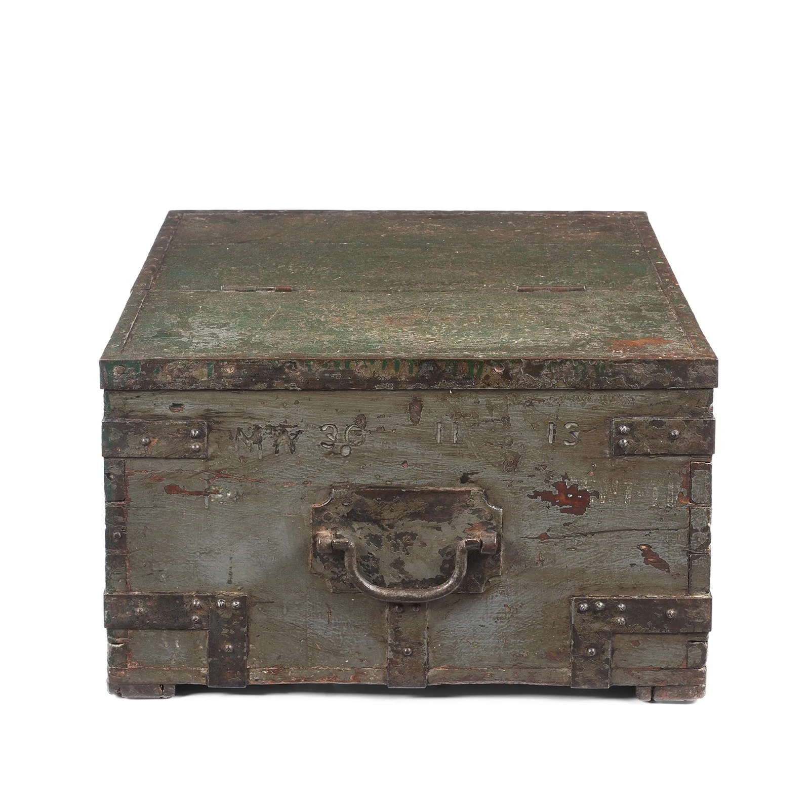 Green Painted Ammunition 'Limber' Chest - Late 19th Century