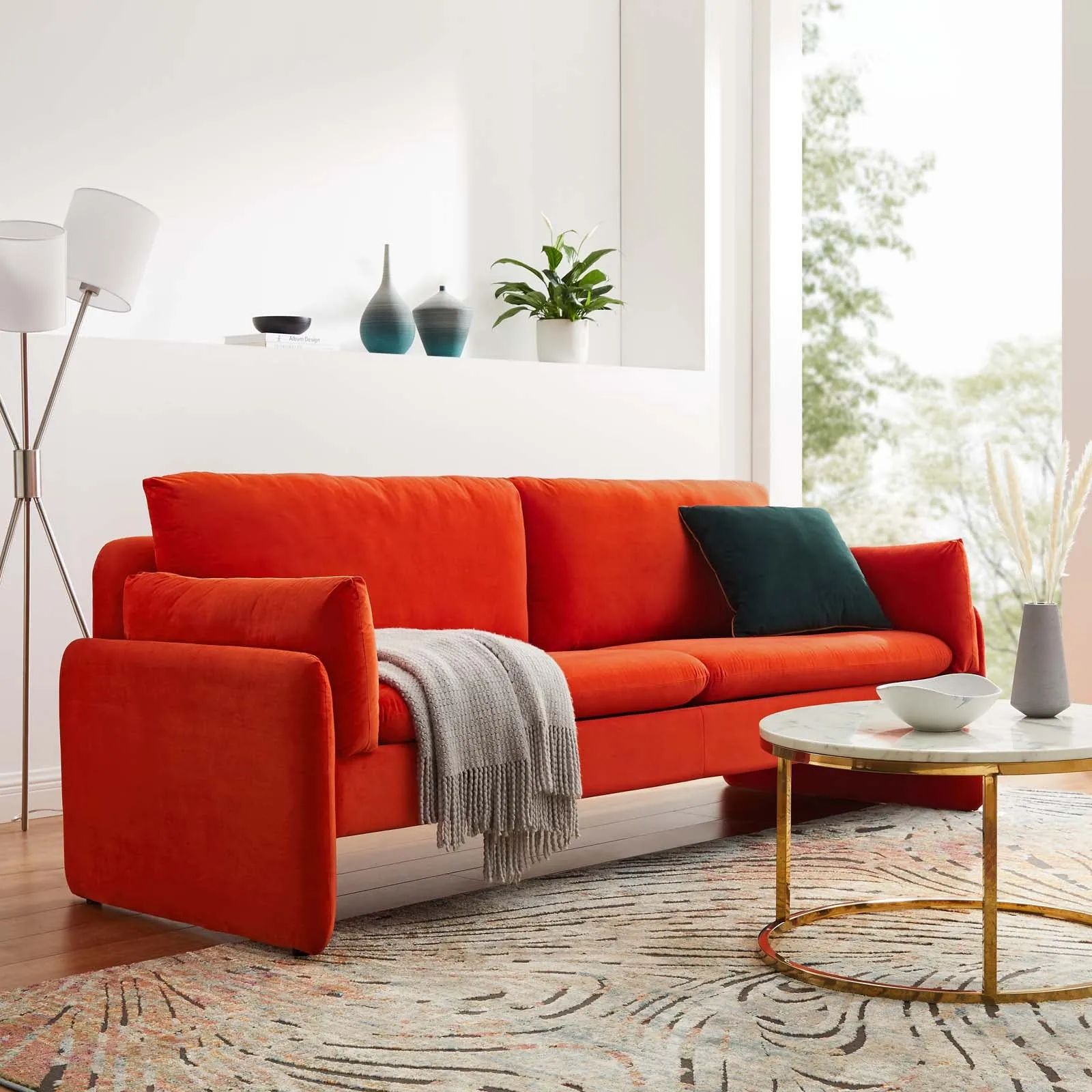 Indicate Performance Velvet Sofa