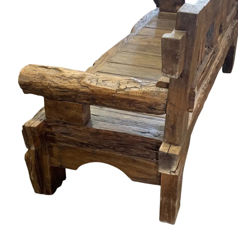 Indonesian Carved Teak Daybed