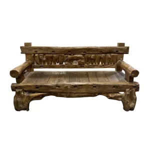 Indonesian Carved Teak Daybed