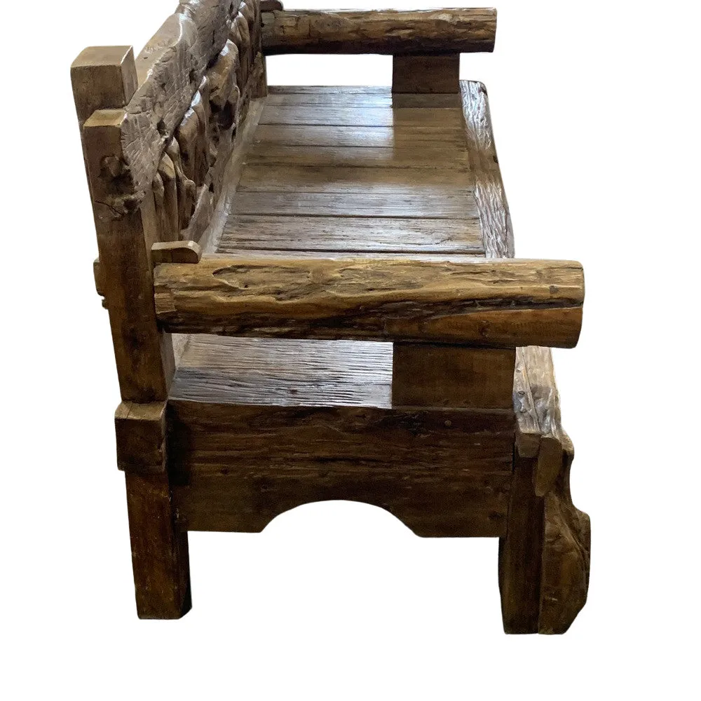 Indonesian Carved Teak Daybed