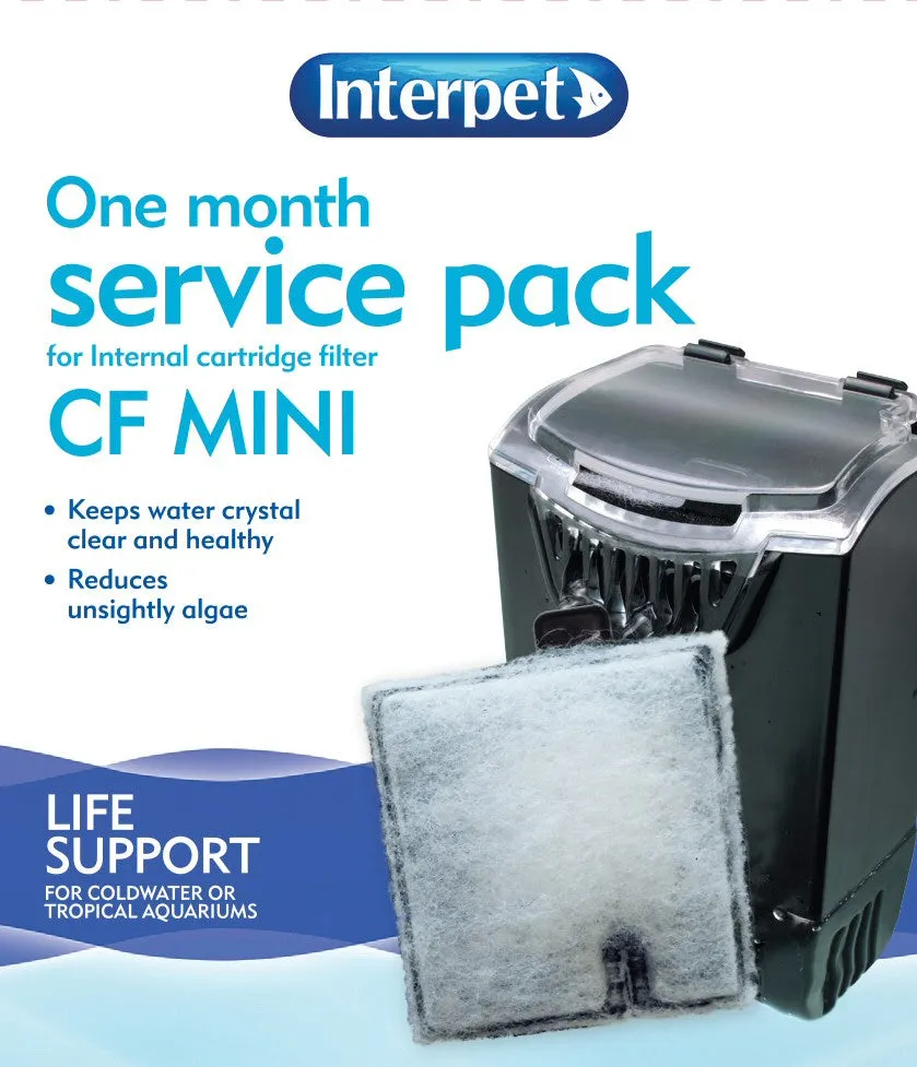 Interpet 1 month service kit- internal cartridge filter CF mini