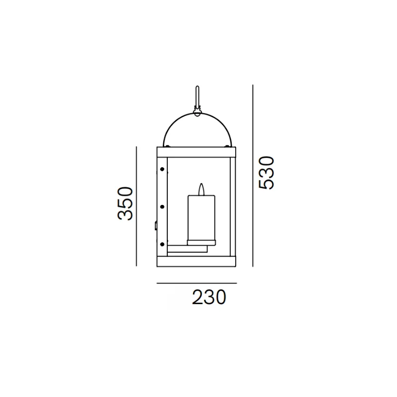 Italian Faux Candle Exterior Wall Lantern