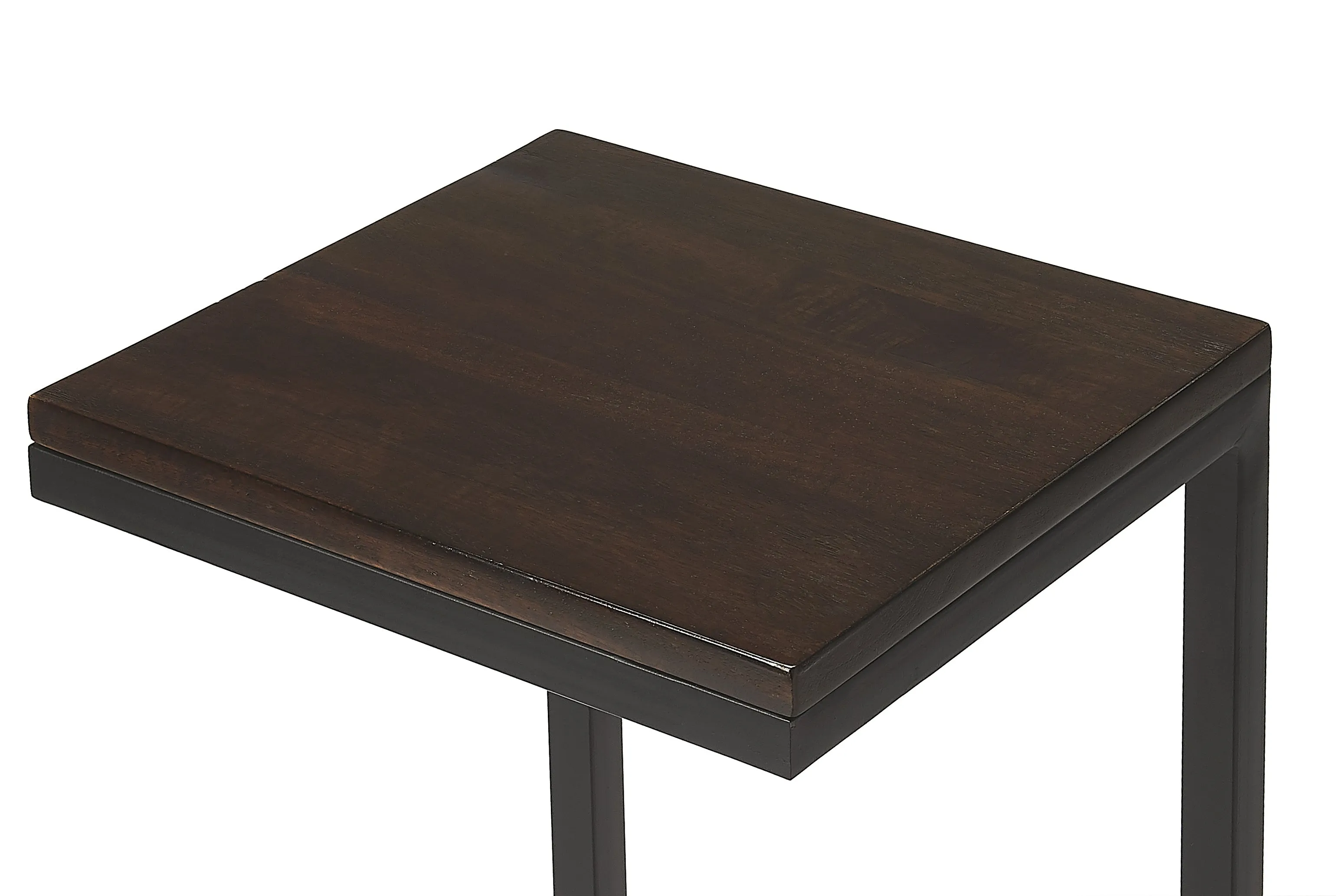 Kilmer Wood & Metal Finsih Side Table in Dark Brown  5374403