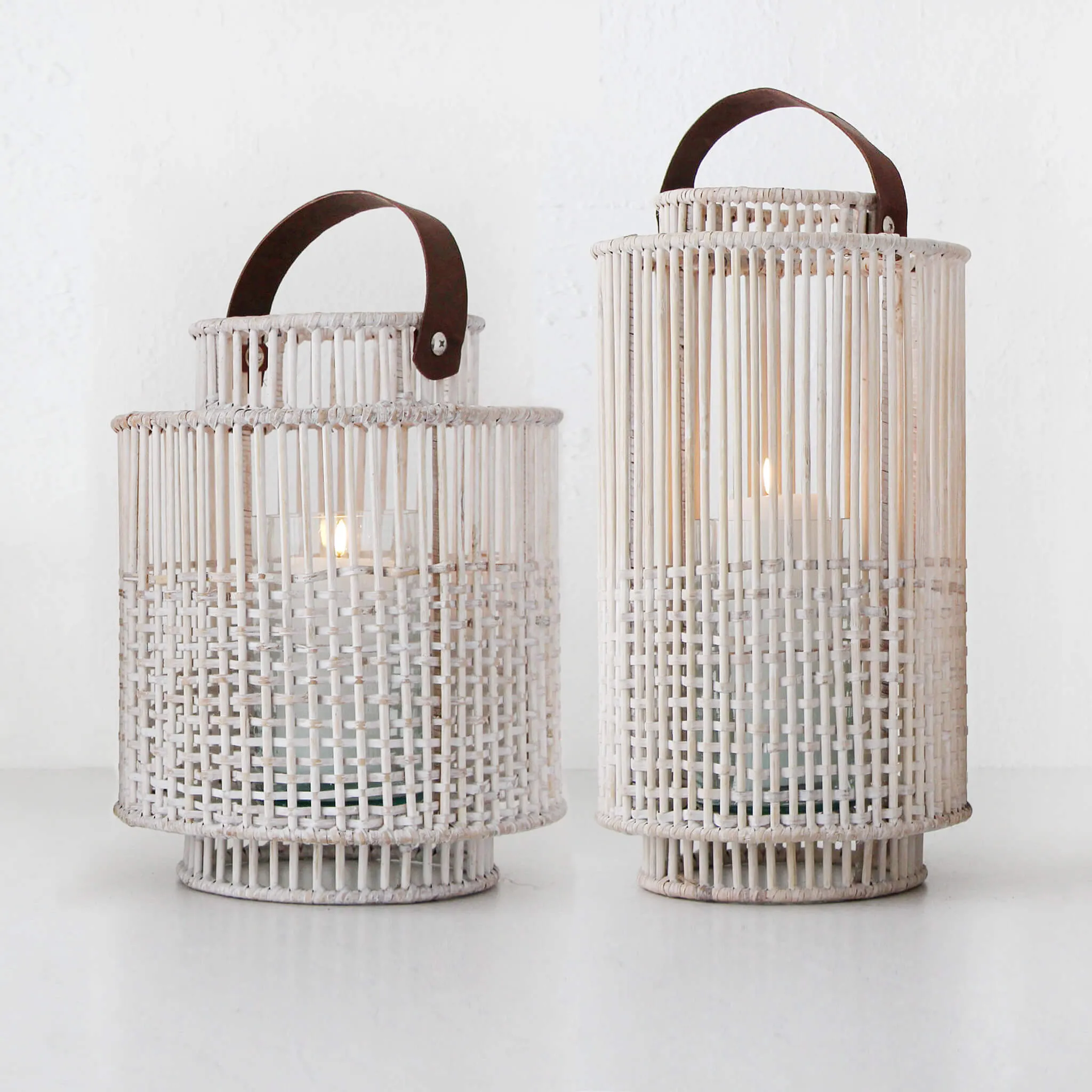 LE PORTIV RATTAN LANTERN  |  X LARGE  |  WHITE WASH RATTAN