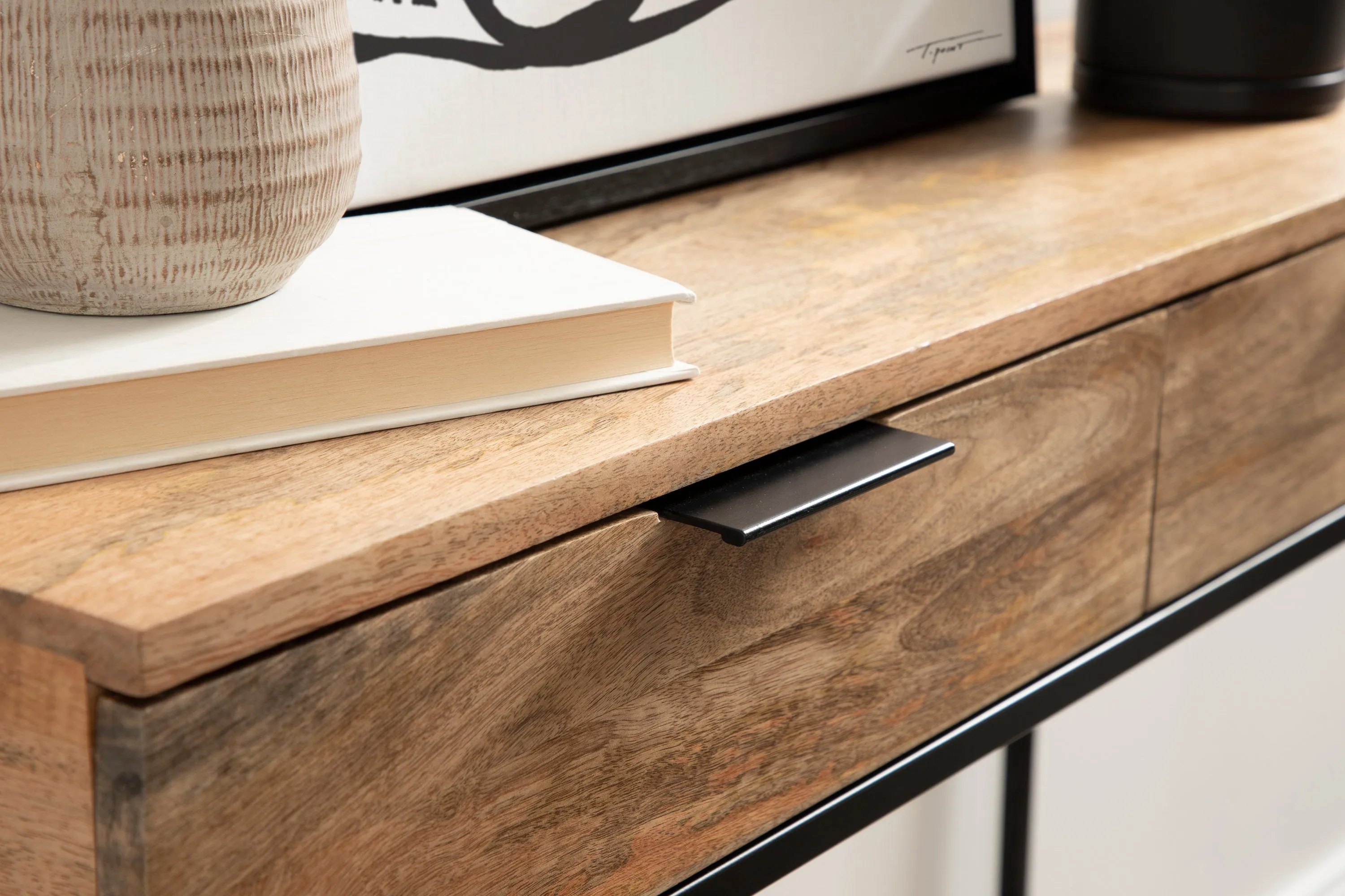 Malone Wood and Metal Console Table