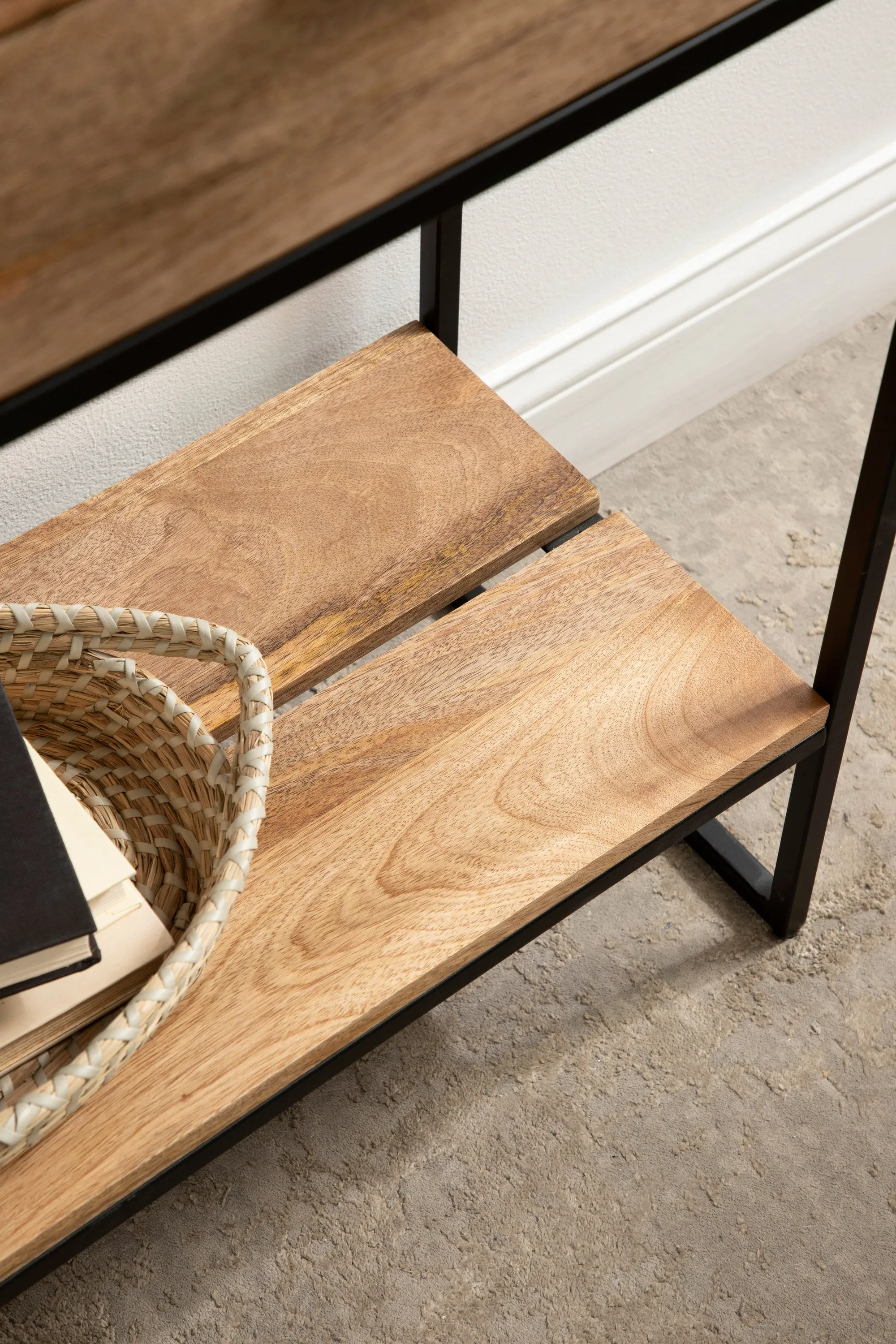 Malone Wood and Metal Console Table