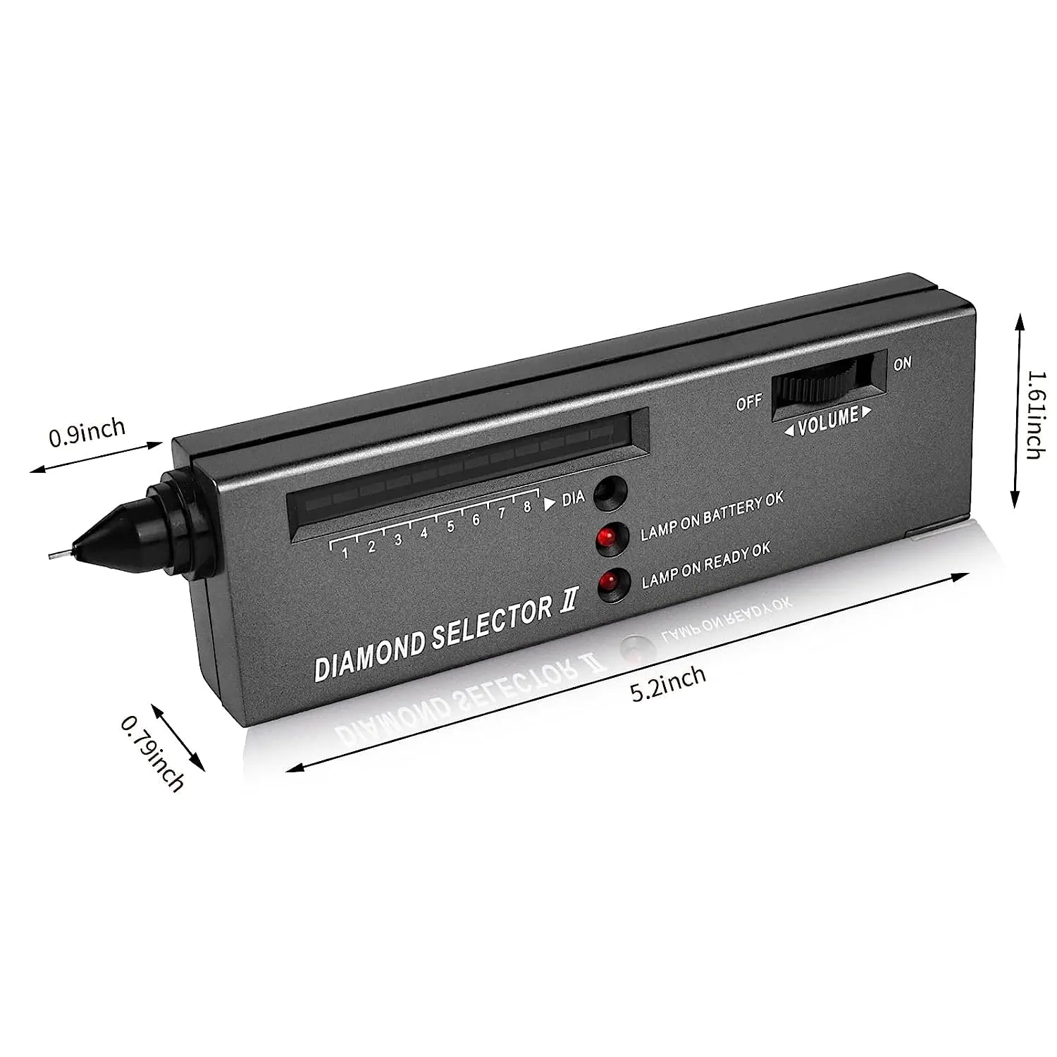 Manovruti Diamond Tester Professional Diamond Tester Pen Jeweler Tool for Novice and Expert - Diamond Selector II 9V Battery Included(Black,Diamond Testers)