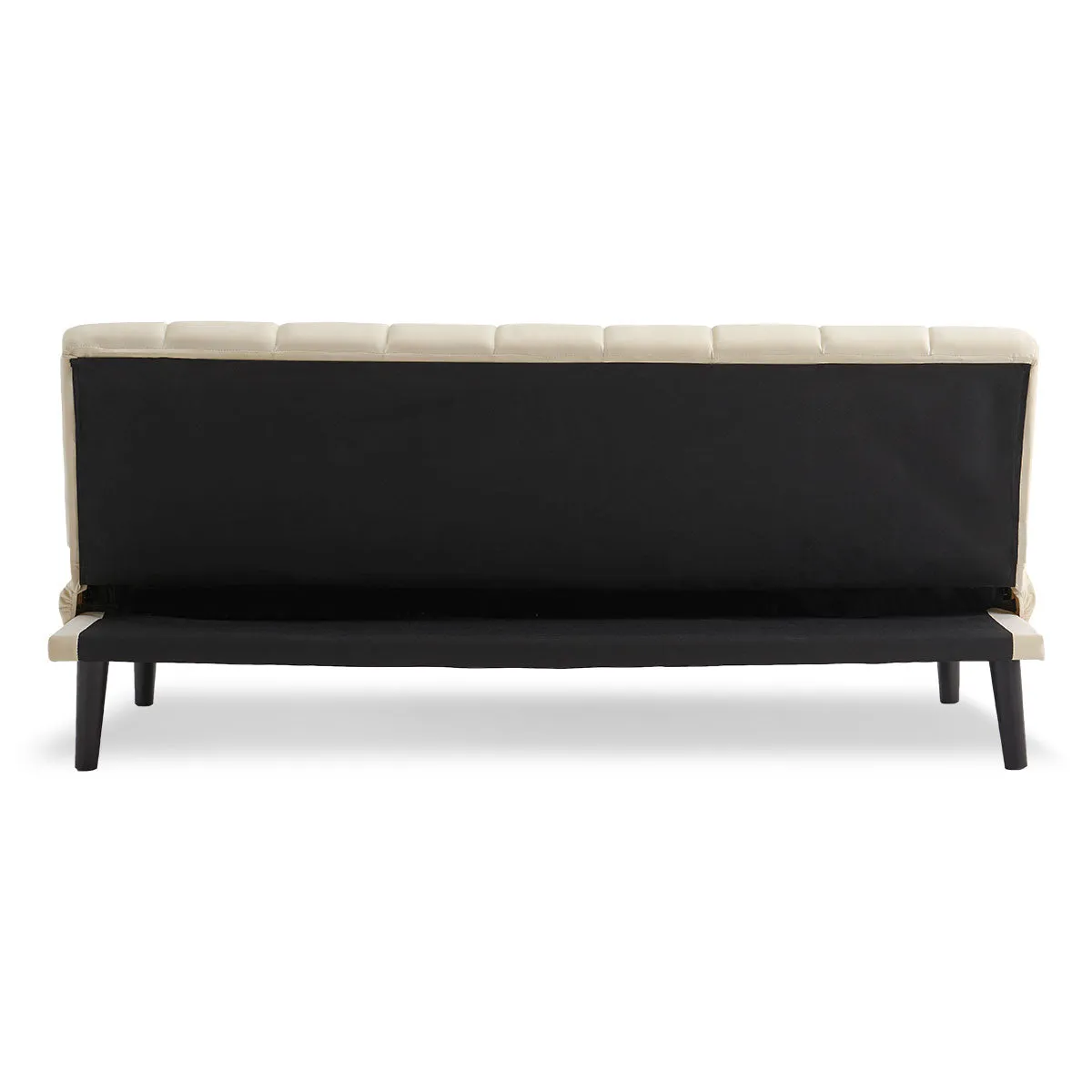 Marlena 3-Seater Faux Suede Fabric Sofa Bed Lounge - Beige