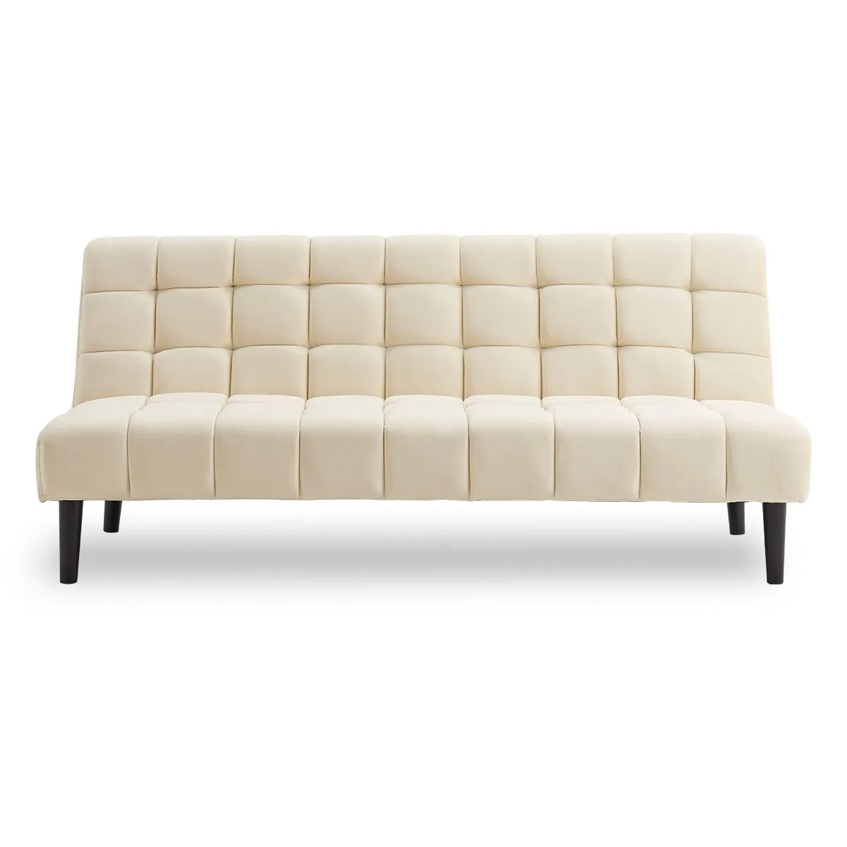 Marlena 3-Seater Faux Suede Fabric Sofa Bed Lounge - Beige
