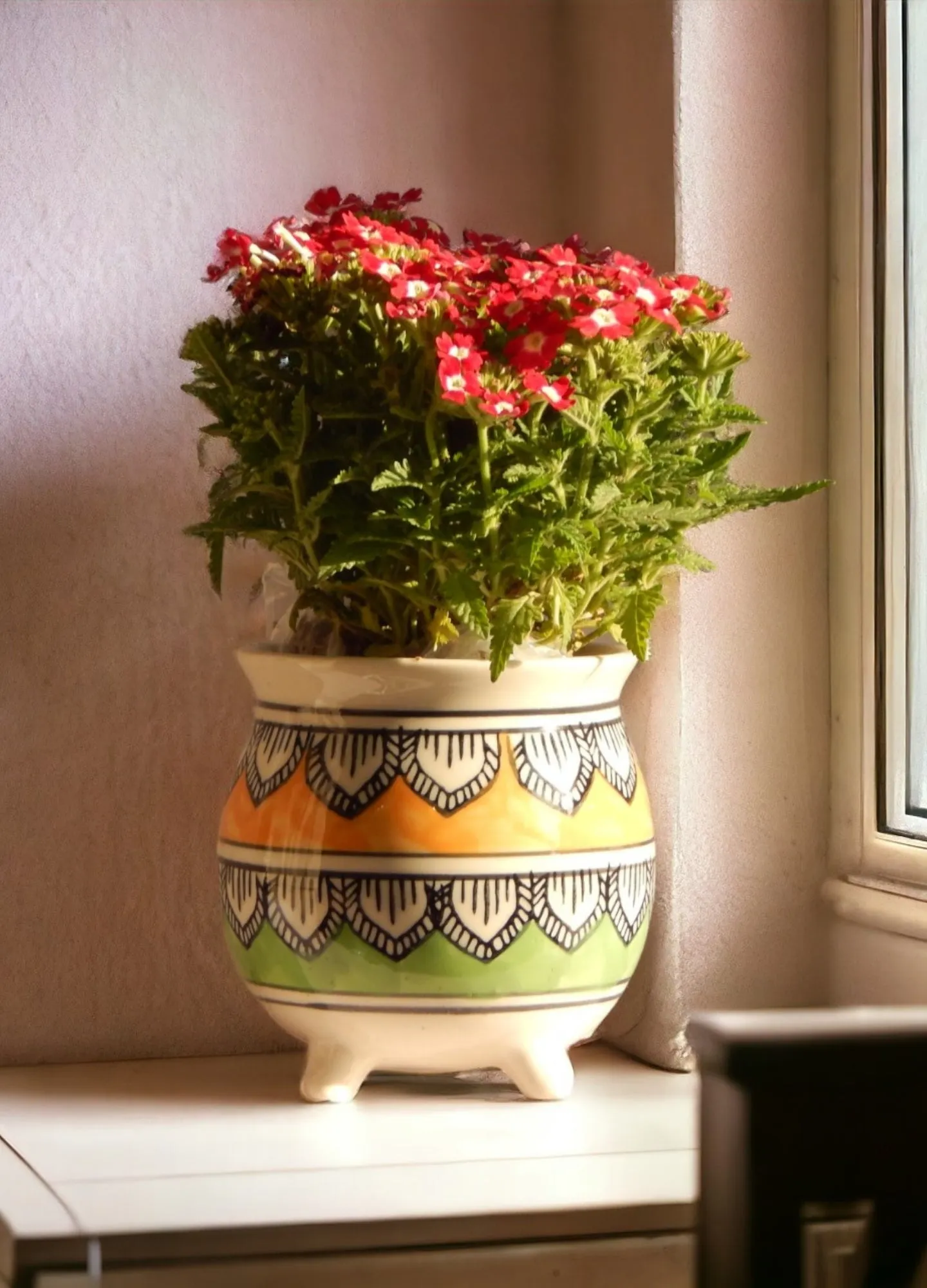 Mataka Design Ceramic Planter Without Flowers