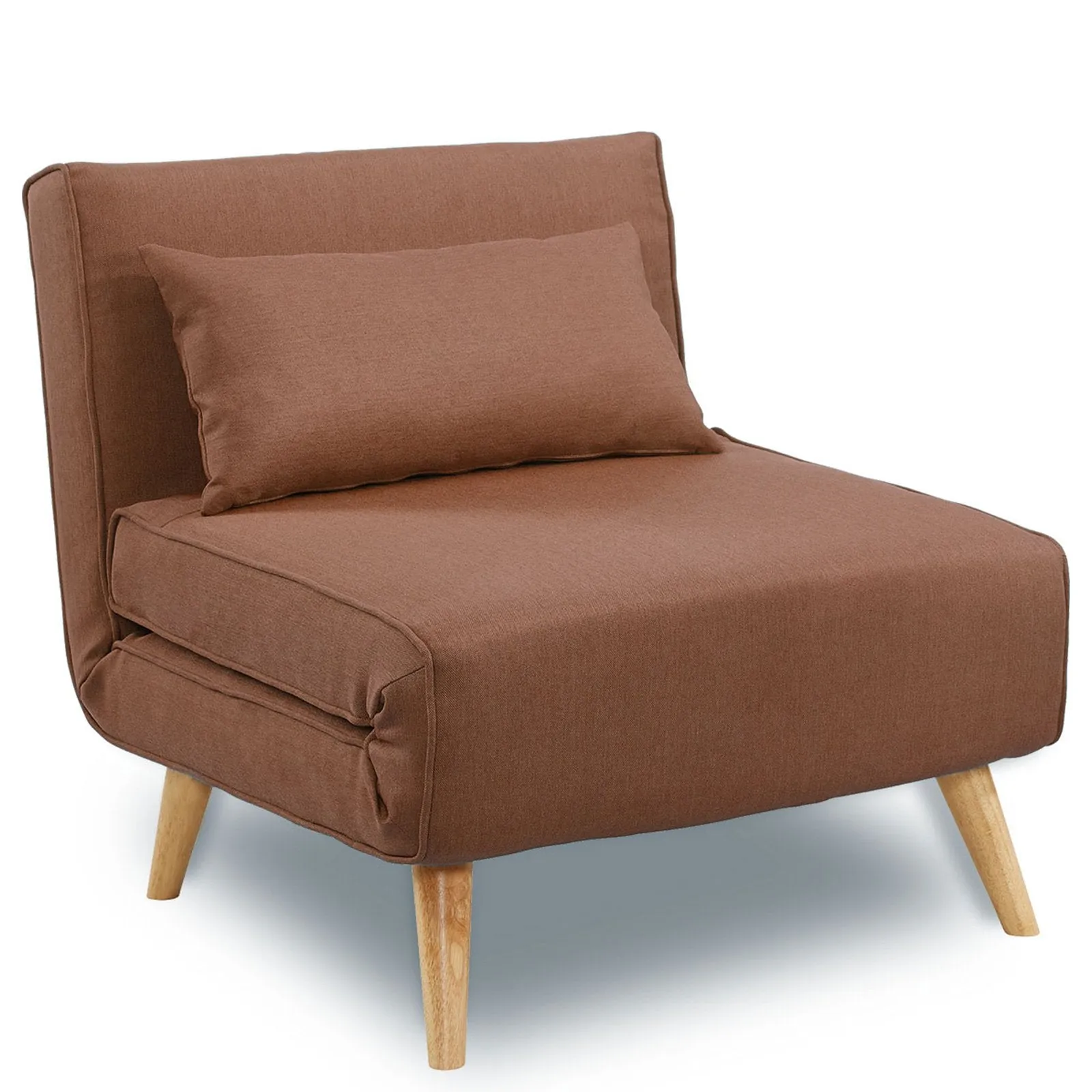 Maybelle Linen Adjustable Corner Sofa Lounge - Brown