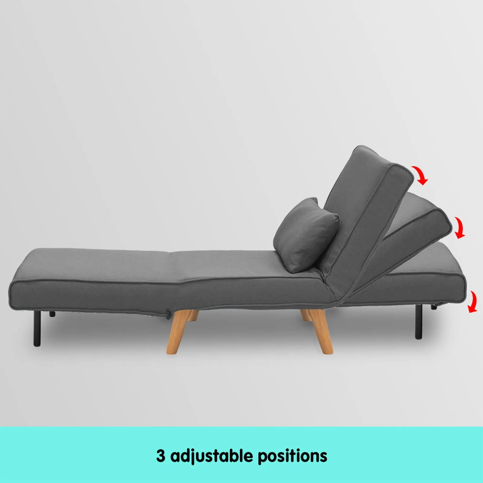 Maybelle Linen Adjustable Corner Sofa Lounge - Dark Grey